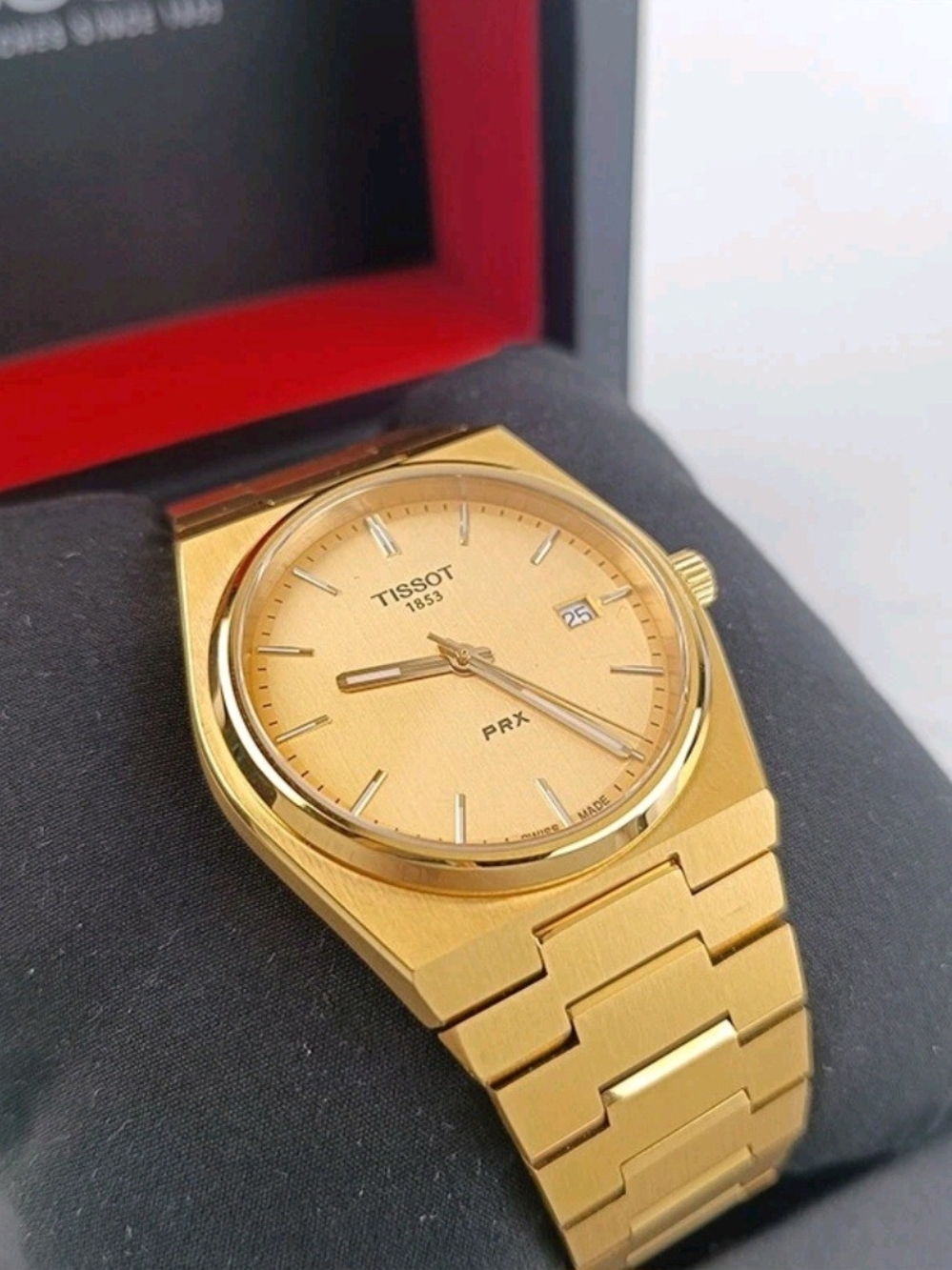 Tissot PRX 40mm Champagne Men's Watch Swiss Quartz with Box and Papers